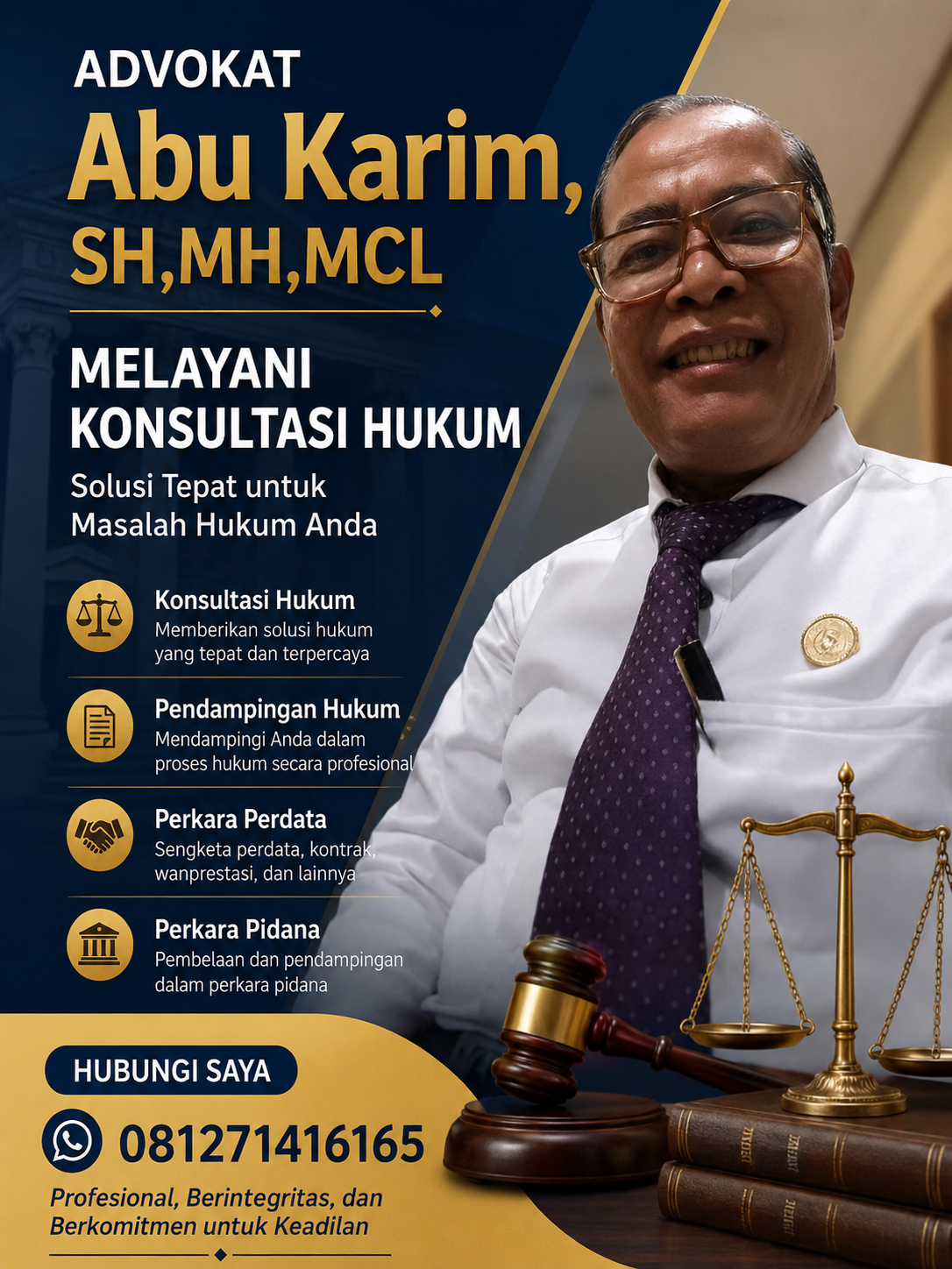 Abu Karim SH, MH, MCL.